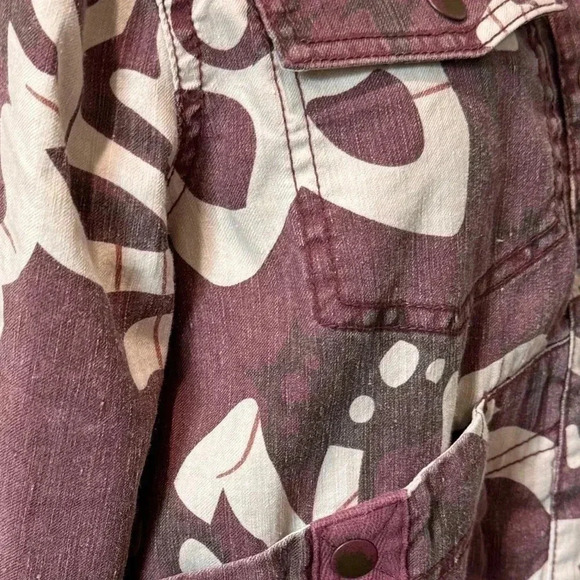 Anthropologie Mags Utility Trucker Jacket in Purple Size S - Picture 7 of 8